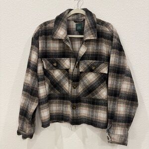 Wild Fable Plaid Jacket in Black and Brown